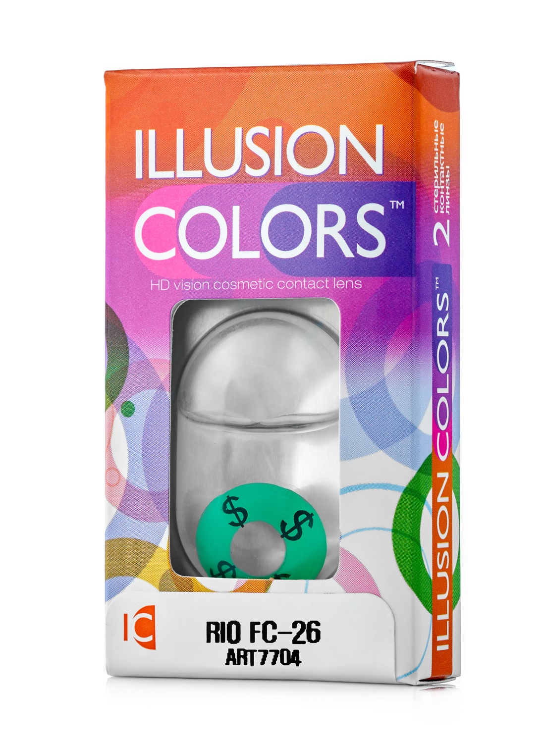 Линзы ILLUSION colors Rio FC 26 контактные 3 месяца - 0.00/14.0/8.6/2 шт –  купить по цене 1383 руб. в интернет-магазине Аптеки Плюс в Белокурихе