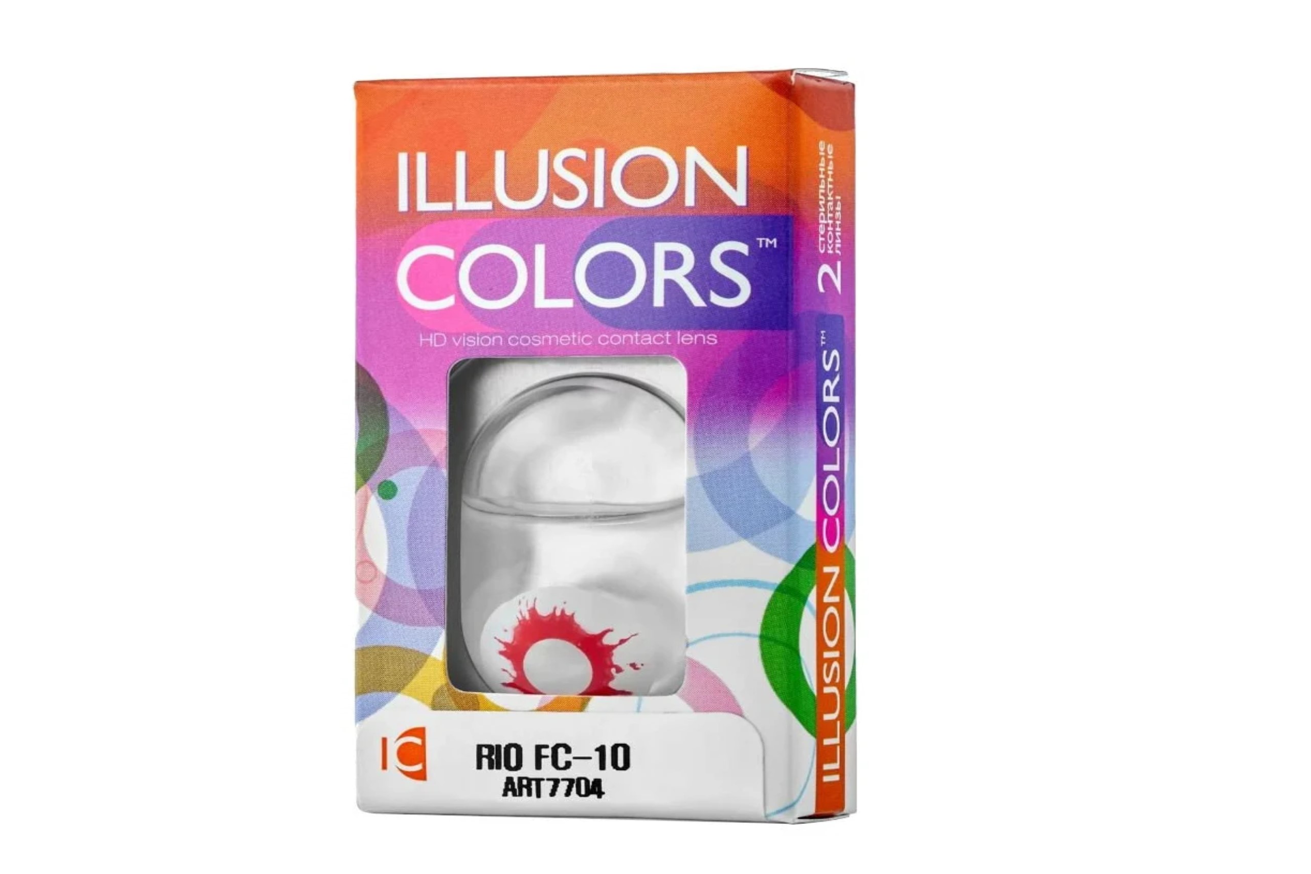 Линзы ILLUSION colors Rio контактные FC 10 3 месяца - 0.00/14.0/8.6/2 шт –  купить по цене 1490 руб. в интернет-магазине Аптеки Плюс в Омутнинске