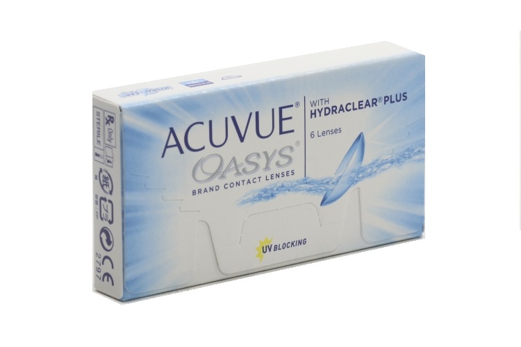 Контактные линзы ACUVUE Oasys with hydraclear plus 6 линз R 8,8 -3,50 ...