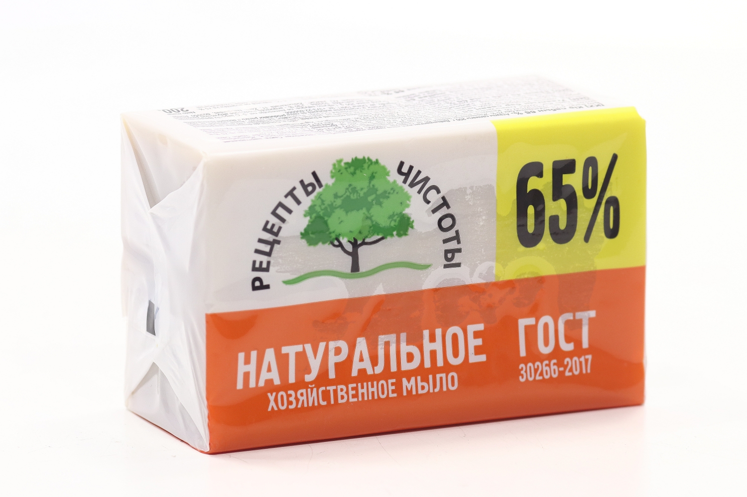 Хозяйственное твёрдое мыло 65%, упакованное, 200 г – купить по цене 48 руб.  в интернет-магазине Аптеки Плюс в Москве