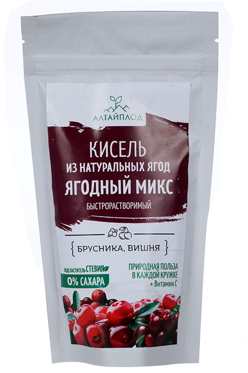 Кисель Ягодный микс брусника/вишня/стевия б/сахара, 160 г – купить по ...