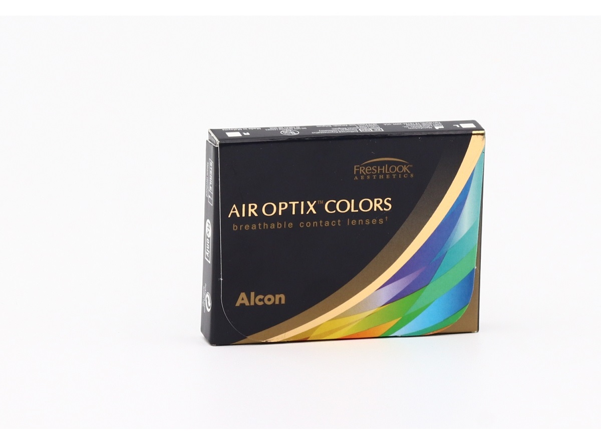 Линзы Alcon Air Optix Colors контакт цвет ежемес (диоптрия -0,00), 2 шт,  полноценный серый