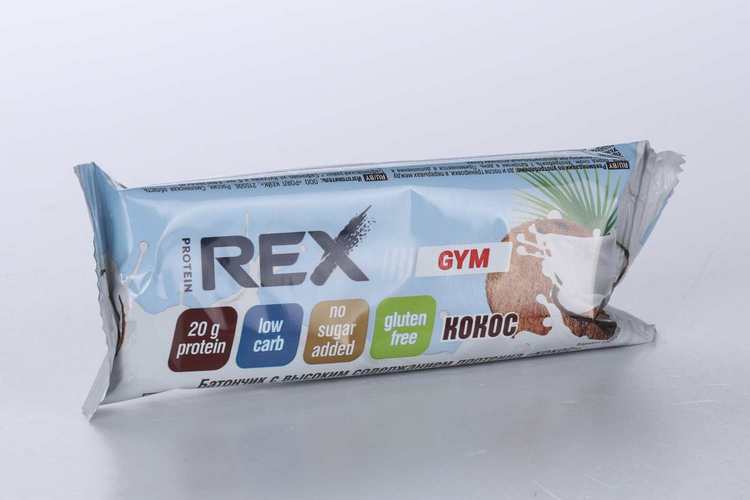 Батончик ProteinRex GYM с высоким содержанием протеина со вкусом кокос ...