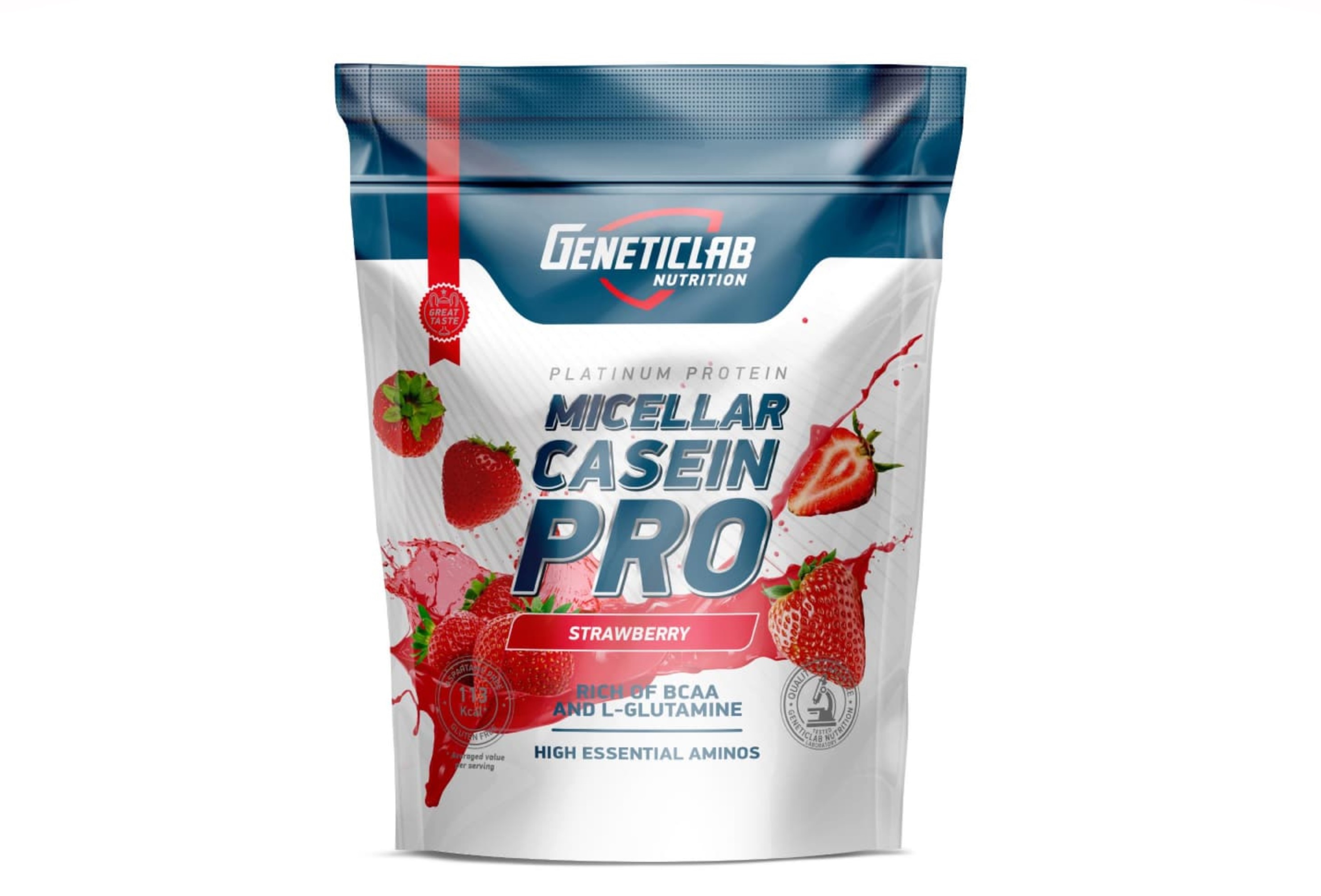 Протеин GENETICLAB Casein pro клубника, 1 000 г