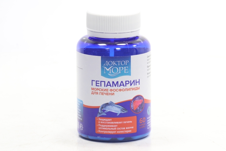 Гепамарин Доктор Море морские фосфолипиды д/печени, 150 мг, 60 шт ...