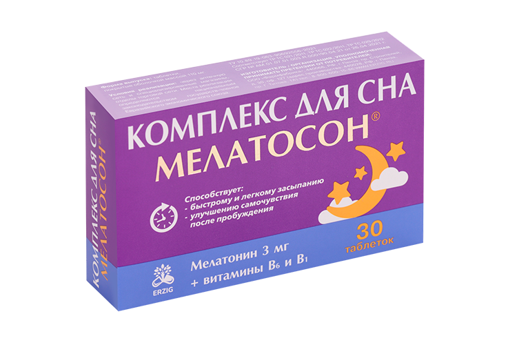 Комплекс д/сна мелатонин+вит В6 и В1 3 мг, 30 шт, таблетки – купить по ...