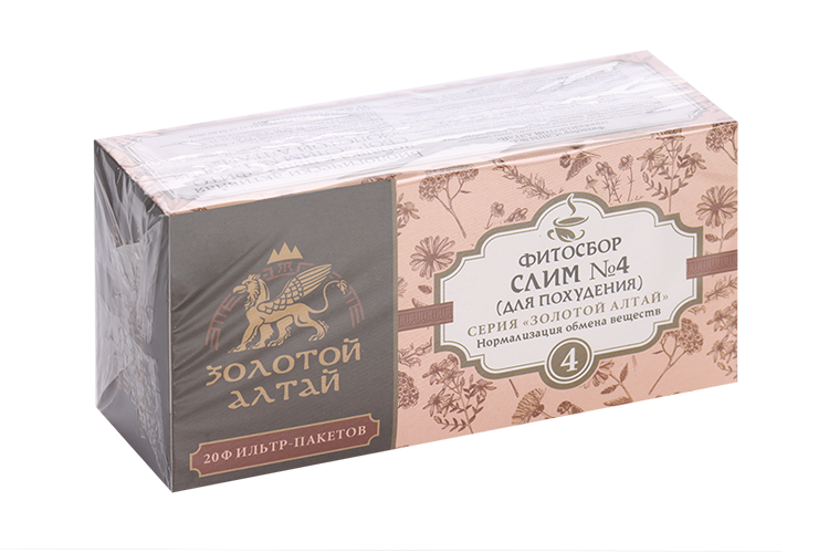 Слим Золотой Алтай фитосбор №4 д/похудения, 1,5 г, 20 шт