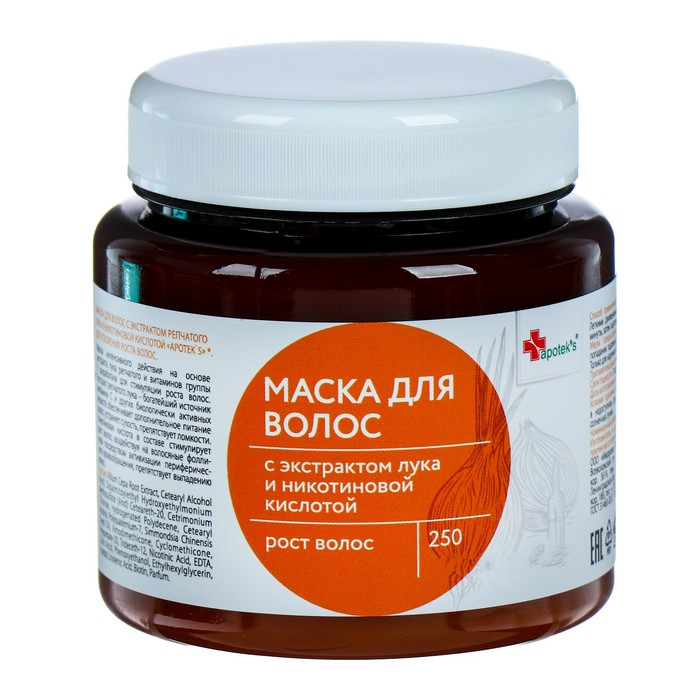 Маска Mirrolla д/волос Apoteks репейная с экстр репчатого лука и ...