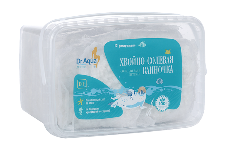 Соль морская Dr Aqua природная Хвойно-солевая ванночка, 1 800 г ...