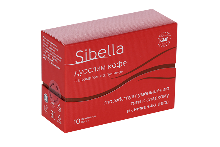 Дуослим Кофе с ароматом Капучино (Sibella), 2 г, 10 шт, пакет – купить ...