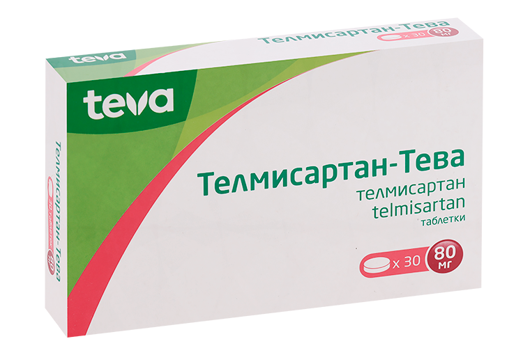 Телмисартан-Тева 80 мг, 30 шт, таблетки – купить по цене 386 руб. в ...
