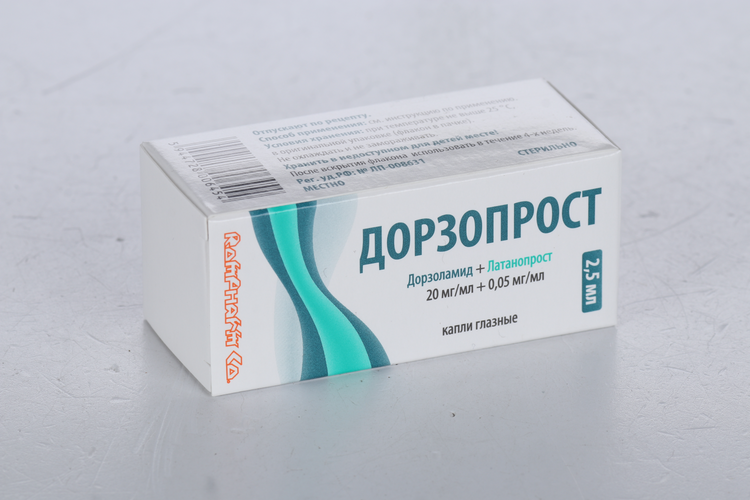 Дорзопрост 20 мг/мл+0.05 мг/мл, 2,5 мл, капли глазные – купить по цене ...