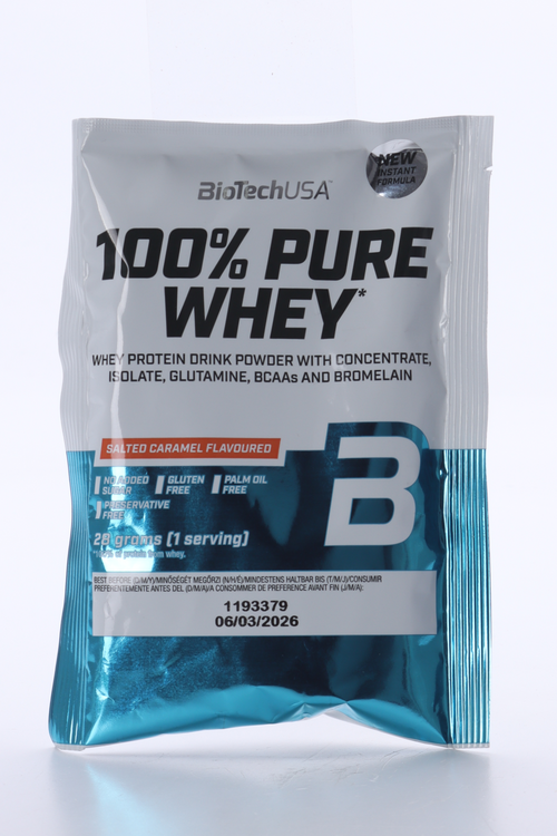 Протеин сывороточный BioTechUSA 100% Pure Whey соленая карамель, 28 г ...