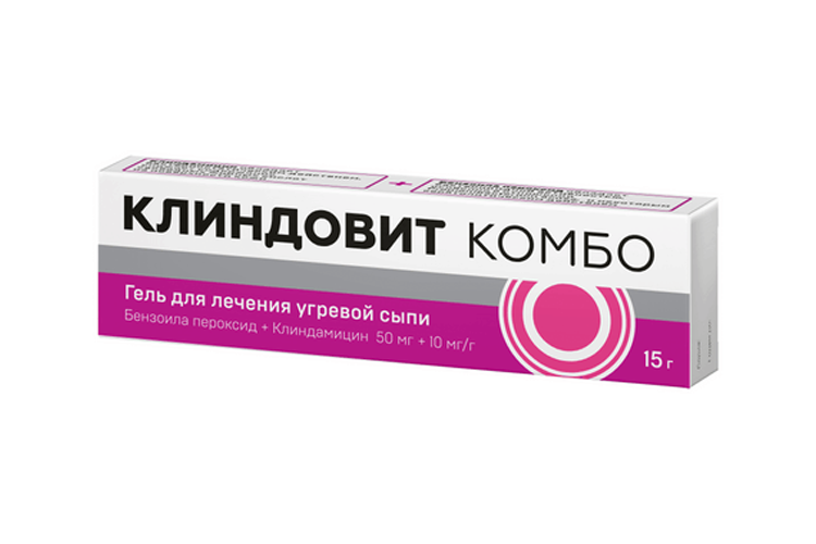 Клиндовит Комбо 50 мг+10 мг/г, 15 г, гель для наружного применения ...