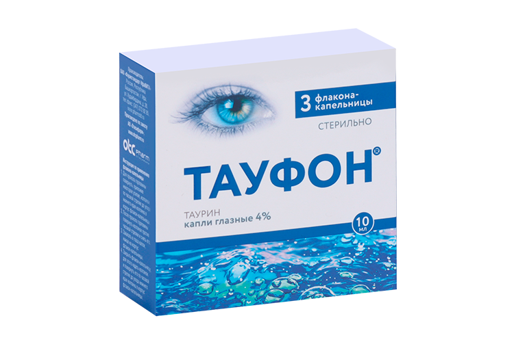 Тауфон 4%, 10 мл, 3 шт, капли глазные – купить по цене 364 руб. в ...