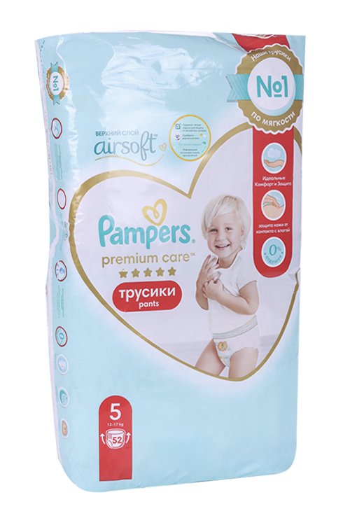 Трусики Памперс Pants Premium care 5 (12-17кг), 52 шт – купить по цене ...