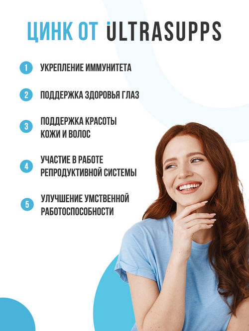 УЛЬТРАСАППС Цинк N60 капс по 346мг/банка