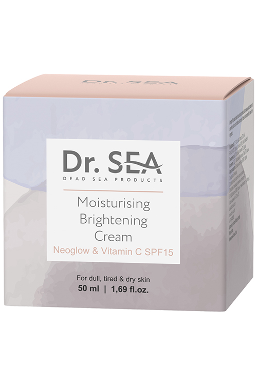 Крем для лица Dr. Sea увлажняющий с комплексом NEOGLOW и витамином С "Сияние кожи" SPF15, 50 мл