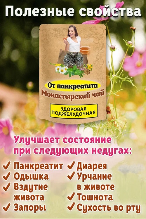Чай Монастырский от панкреатита (поджелудочная железа) Natureka Сбор трав Хронический панкреатит 100