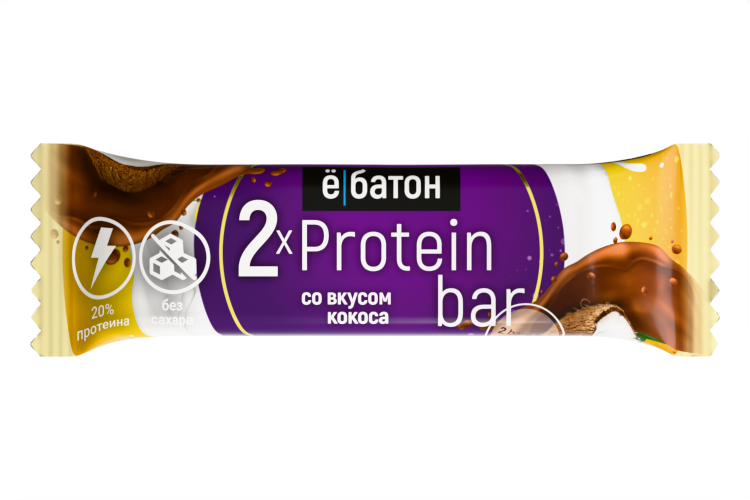 Изделие кондитерское батончик «Protein bar» со вкусом кокоса, Ёбатон, 50 г