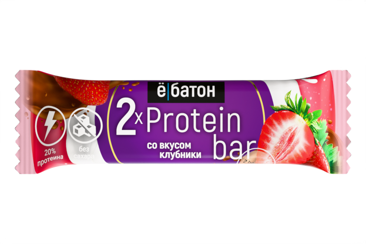 Изделие кондитерское батончик «Protein bar» со вкусом клубники Ёбатон, 50 г