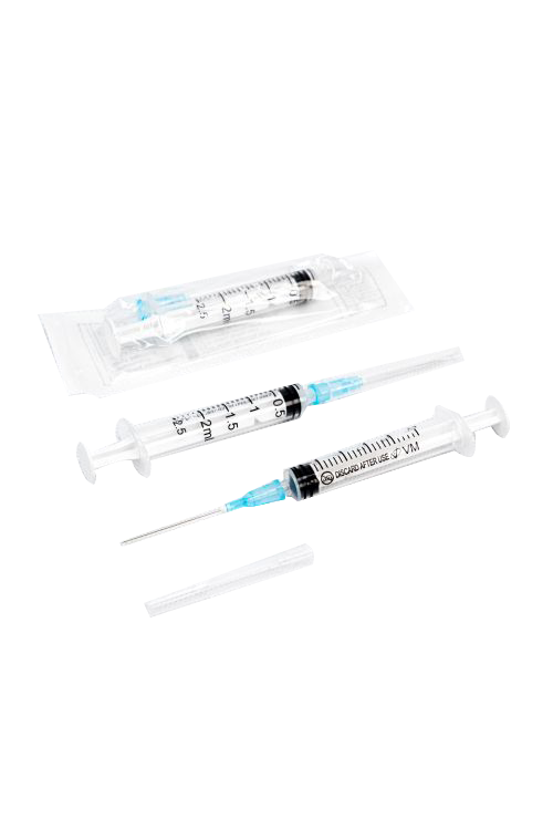 Шприц медицинский 2 мл д/инъекций Vogt Medical с иглой 23G 0,6*30мм,стерильный одноразовый LUER слип