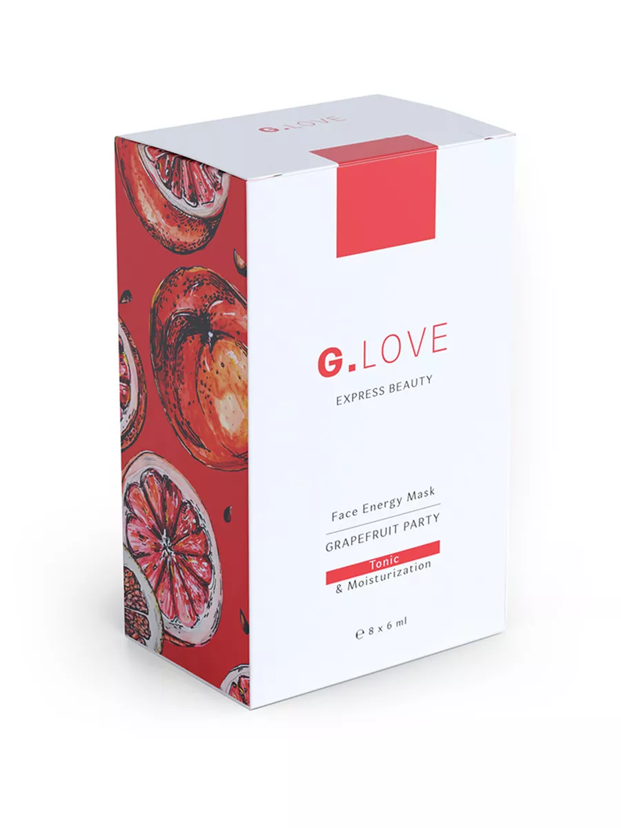 G.LOVE Маска для лица Face Energy Mask GRAPEFRUIT PARTY 8*6 мл