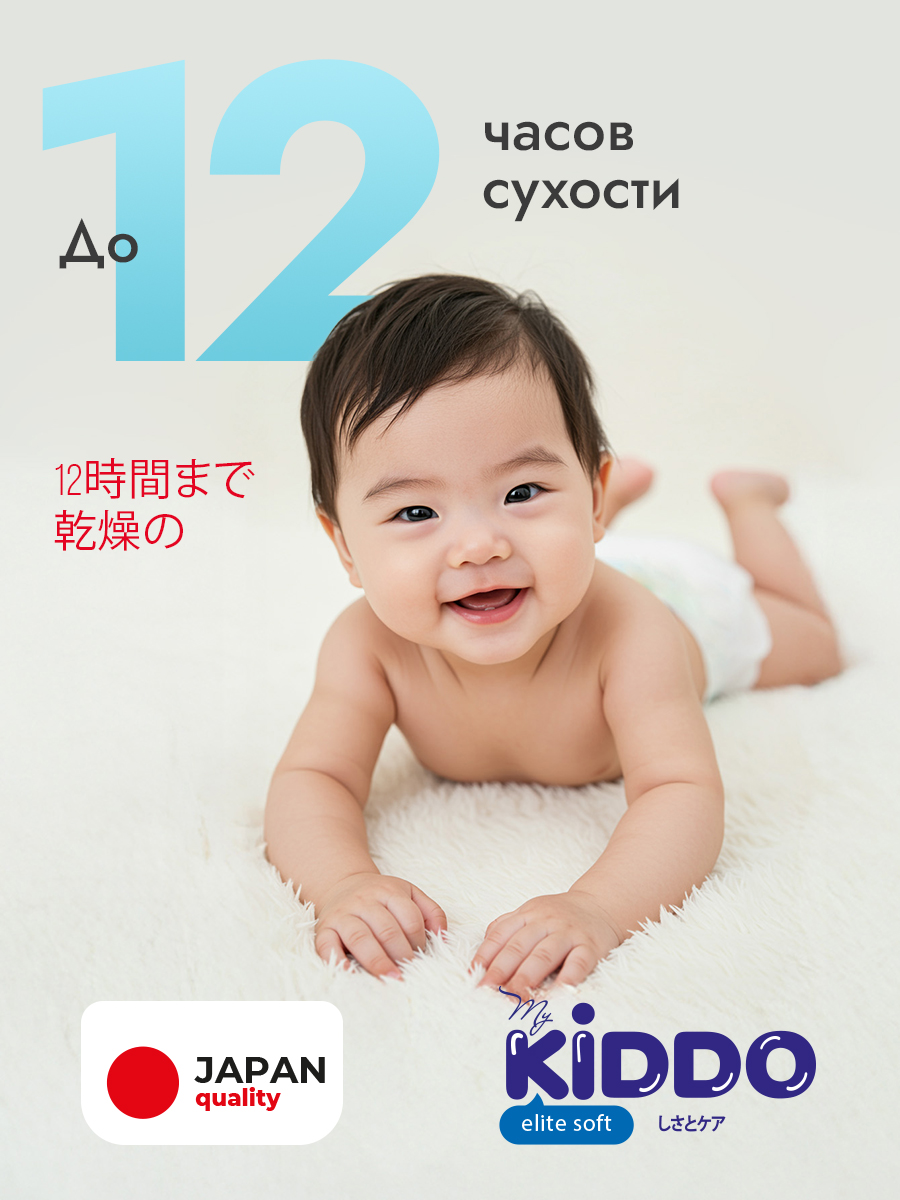 Подгузники-трусики для детей KIDDO Elite soft M (6-10 кг) 58 шт