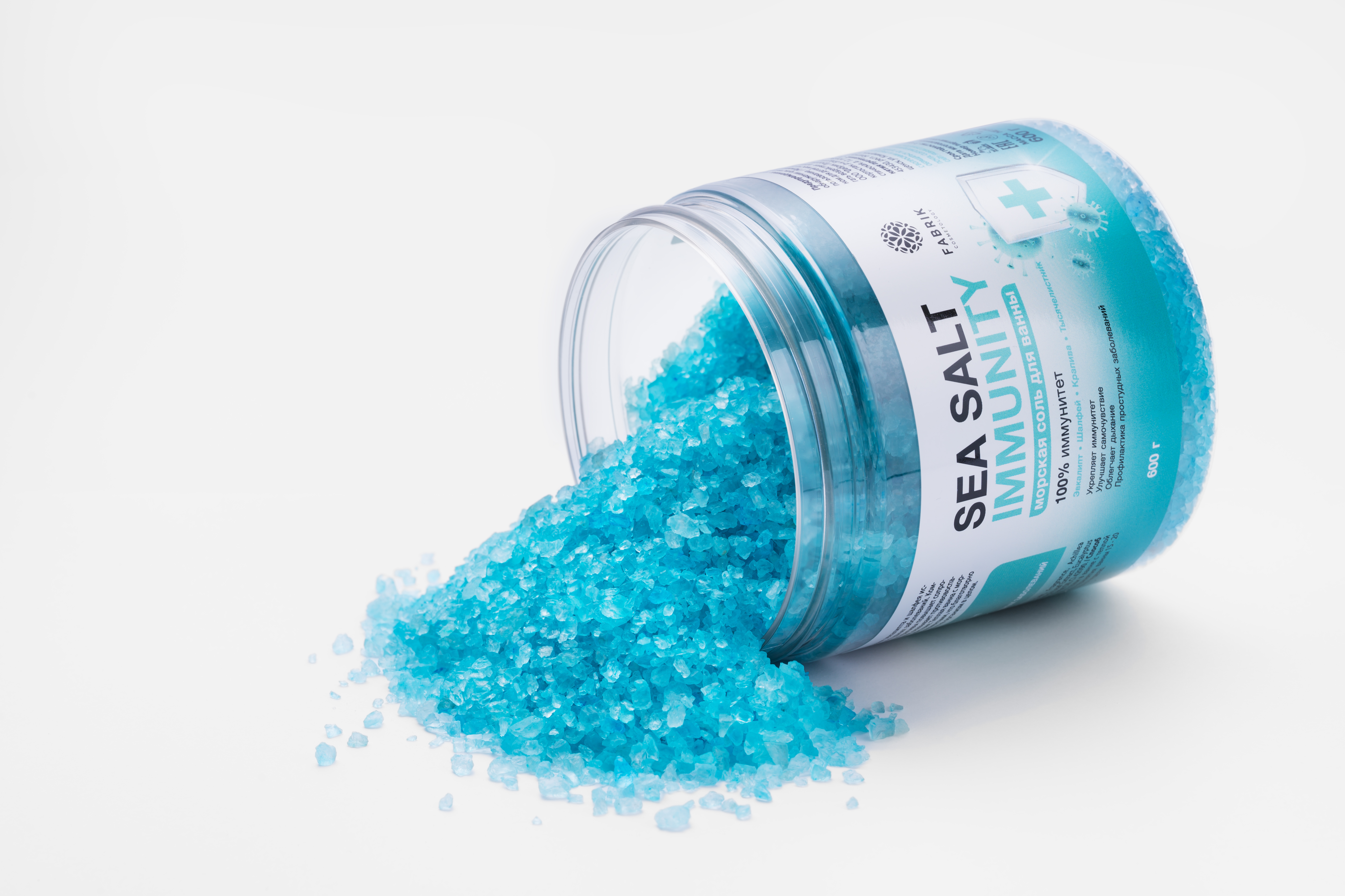 Соль д/ванны морская 100% иммунитет SEA SALT IMMUNITY банка 600 г Fabrik Cosmetology