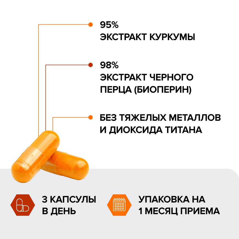 Куркумин 95% с биоперином,Risingstar,антиоксидант/иммунитет/женщин/витамин для пищеварения/кожи/от прыщей/очищение,500 мг, 90 шт