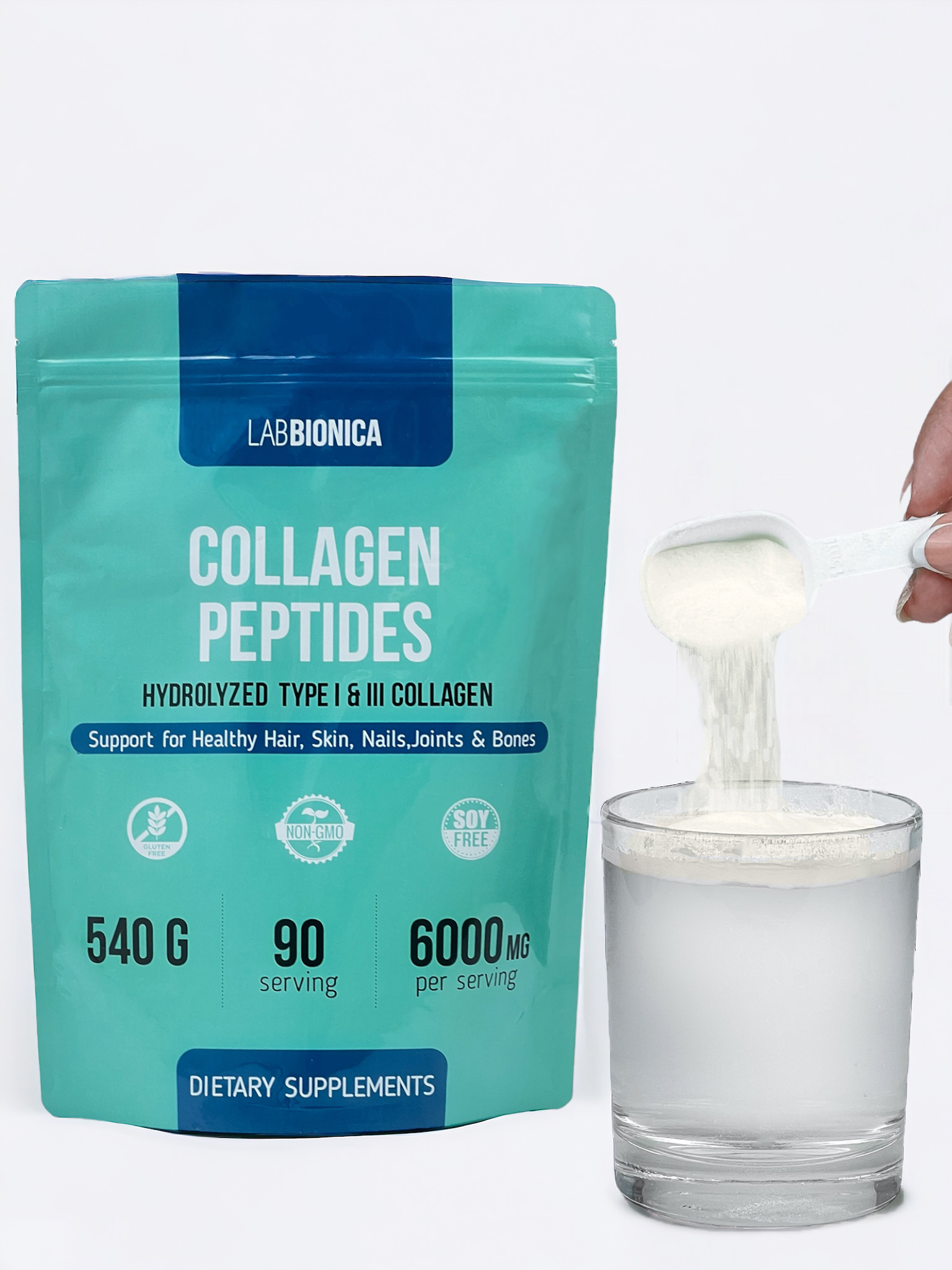 LABBIONICA Коллаген говяжий в порошке COLLAGEN PEPTIDE 6000 мг