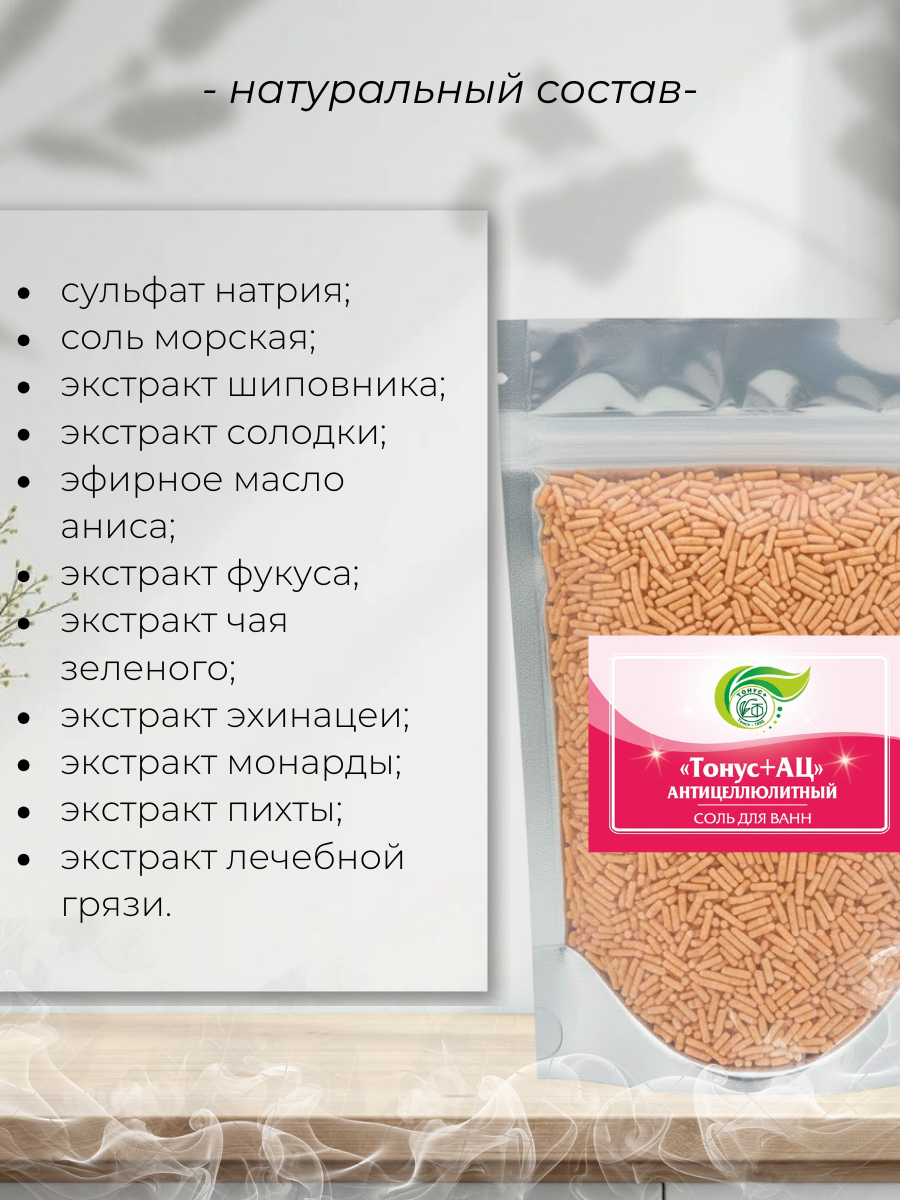 Бальнеокомплекс для принятия ванн "Тонус+АЦ" Антицеллюлитный 500 гр.