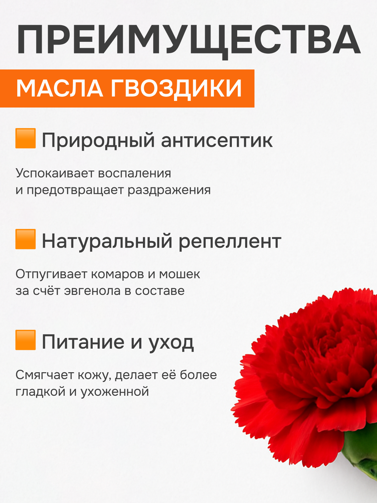 Спрей натуральная защита Гвоздика