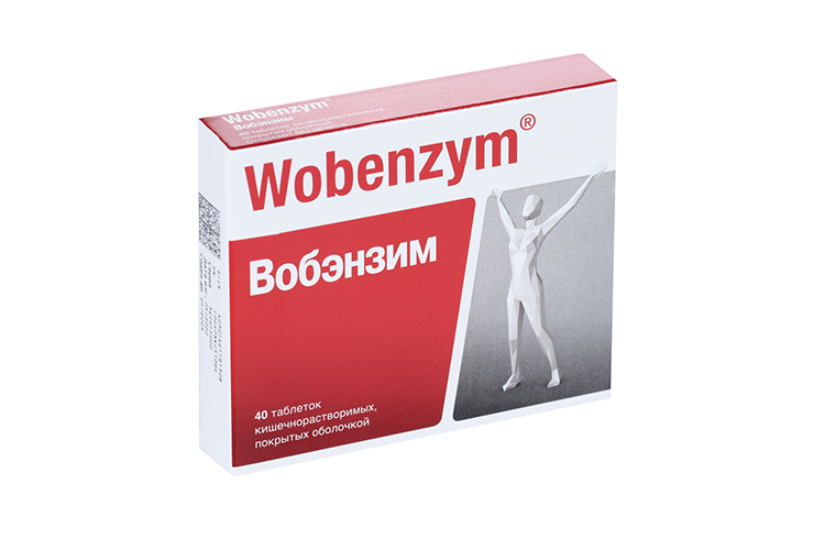 Вобэнзим, 40 шт, таблетки покрытые кишечнорастворимой оболочкой ...