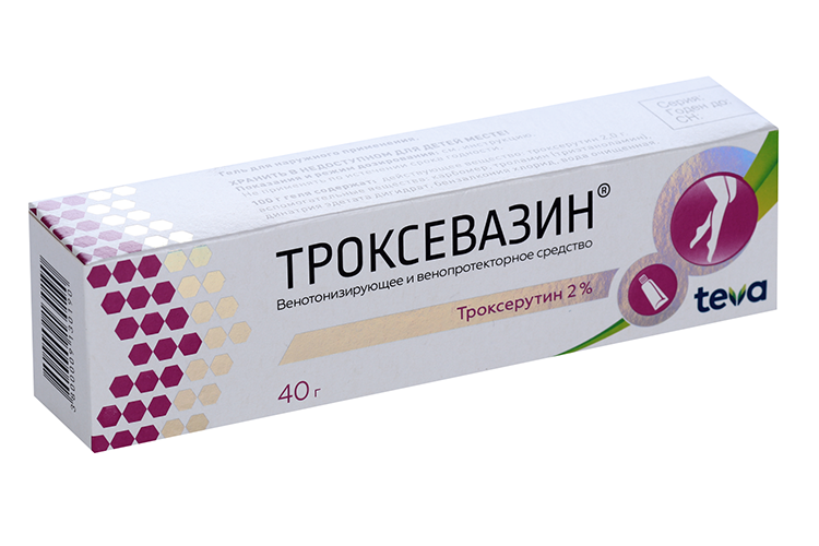 Троксевазин 2%, 40 г, гель – купить по цене 276 руб. в интернет-магазине  Аптеки Плюс в Половинном